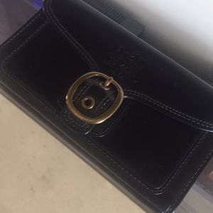 Coach black leather wallet